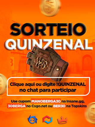 Banner do sorteio - MANOBERGA - QUINZENAL