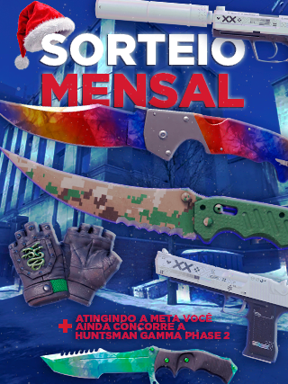 Banner do sorteio - SORTEIO DEZEMBRO CSGO.NET