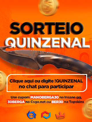 Banner do sorteio - MANOBERGA - QUINZENAL