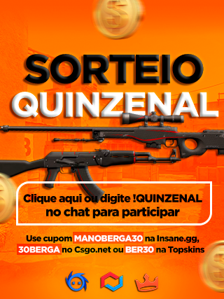 Banner do sorteio - MANOBERGA - QUINZENAL