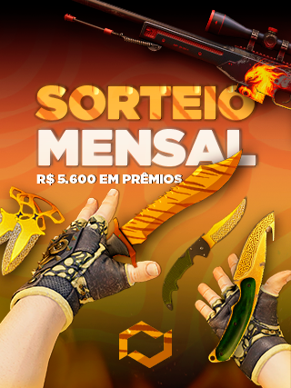 Banner do sorteio - SORTEIO JULHO CSGO.NET